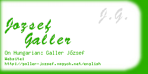 jozsef galler business card